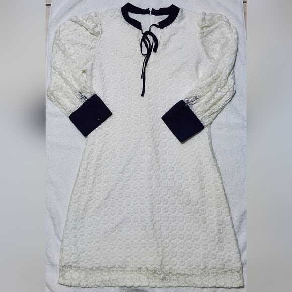 Riley & Rae White Sheath Dress with Bishop Sleeves - Picture 2 of 4